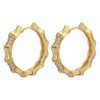 Retro Micro-inlaid Zircon Bamboo Section Geometric Ear Buckle Wholesale Gooddiy