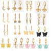 Creative Heart-shaped Ear Hoop Earrings New Trend Street Shooting Earrings Set