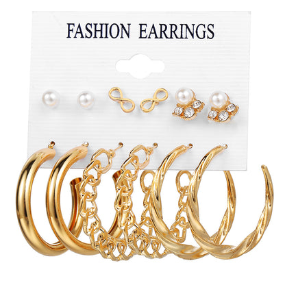 Novelty Plating Alloy Artificial Pearls Earrings