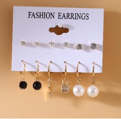 Novelty Plating Alloy Artificial Pearls Earrings