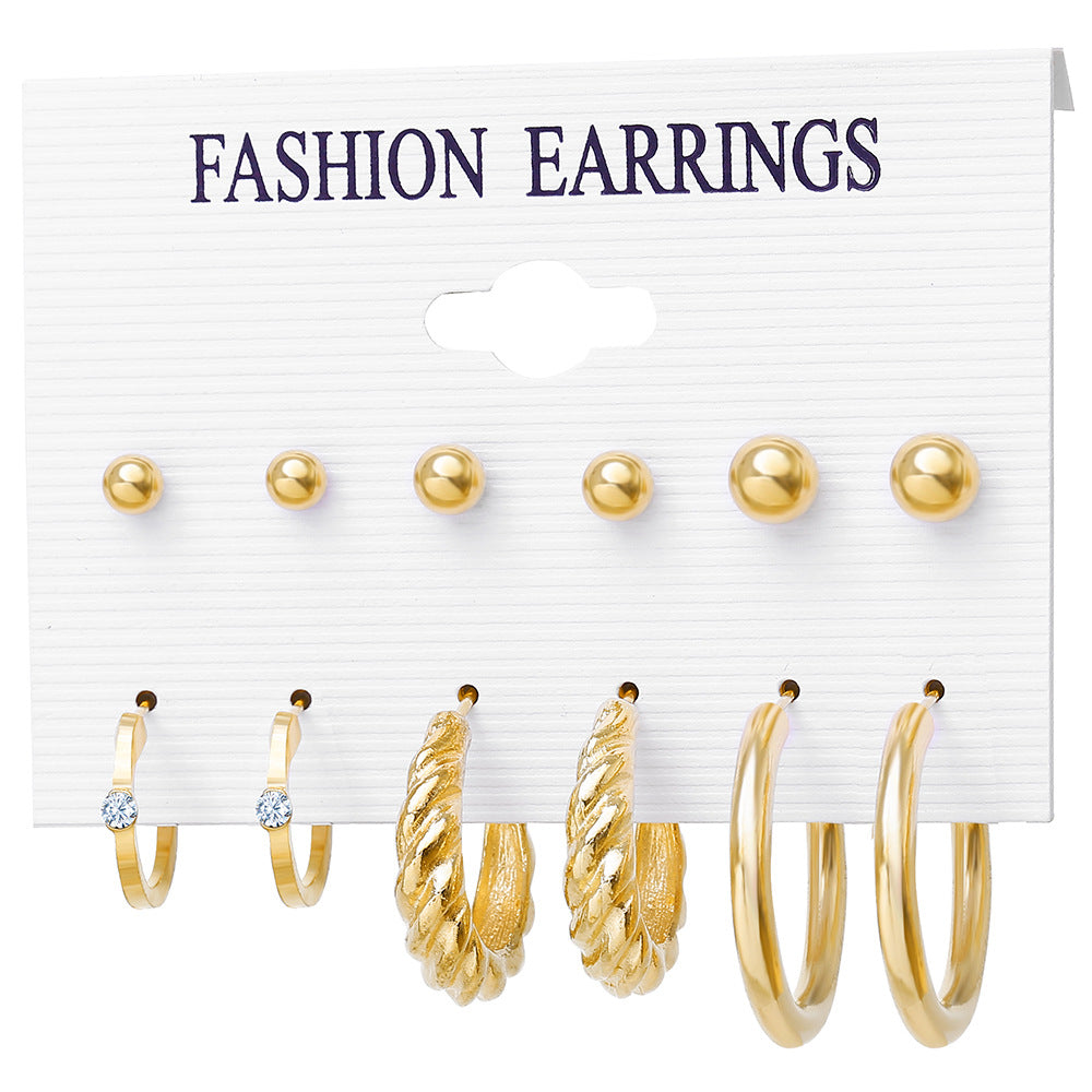 Novelty Plating Alloy Artificial Pearls Earrings