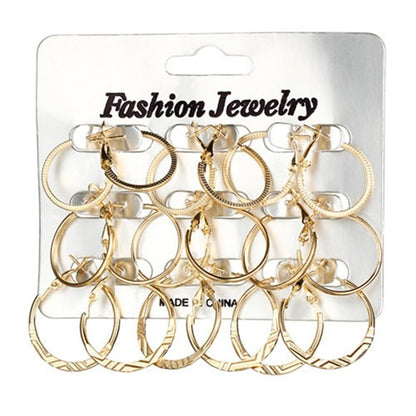 1 Set Fashion Geometric Alloy Plating Inlay Zircon Women's Earrings