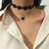 Retro Heart Lace Women's Necklace