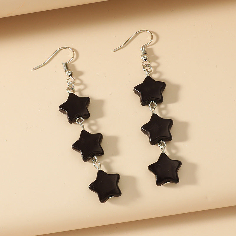 New Color Five-pointed Star Candy Color Butterfly Long Earrings Wholesale Gooddiy