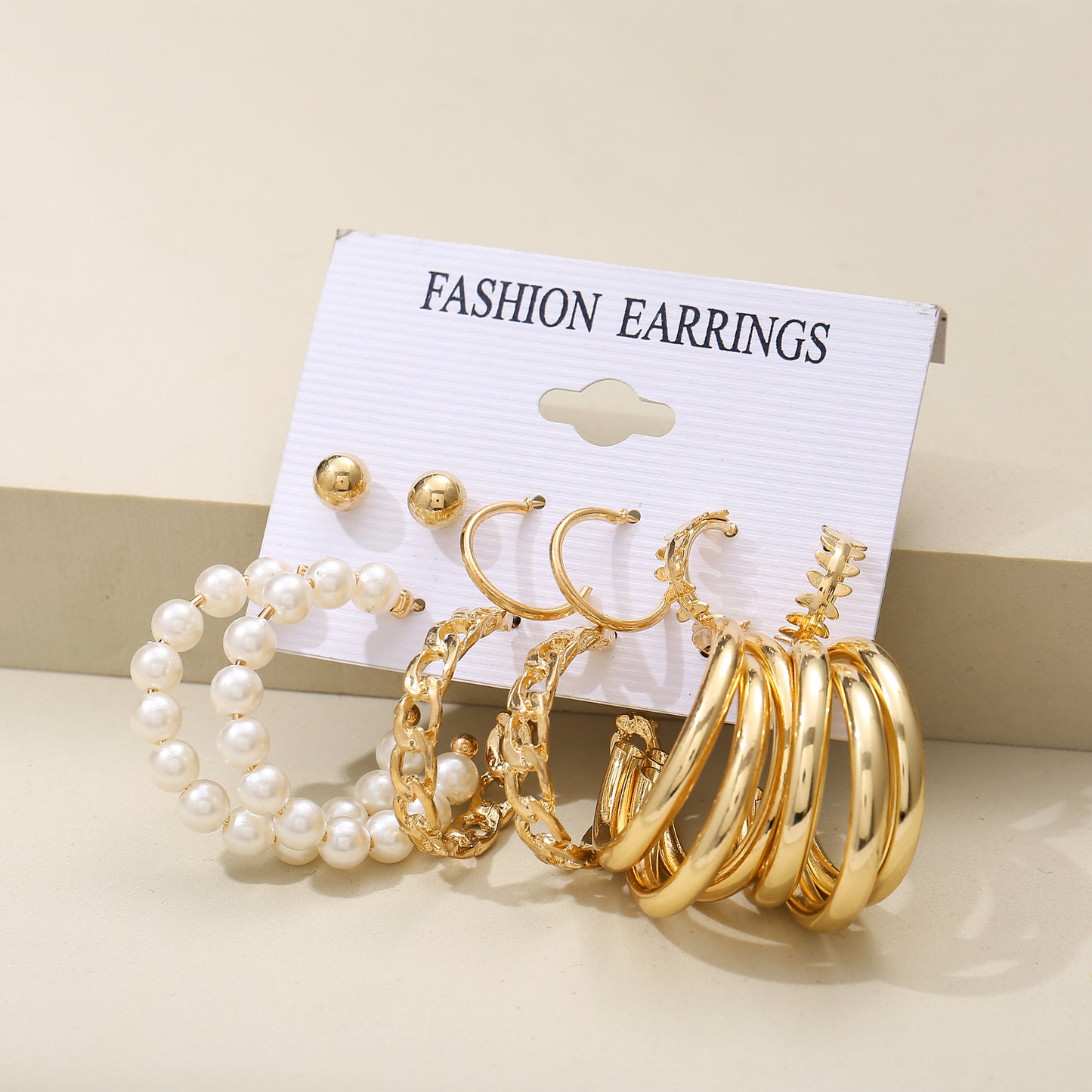 Novelty Plating Alloy Artificial Pearls Earrings