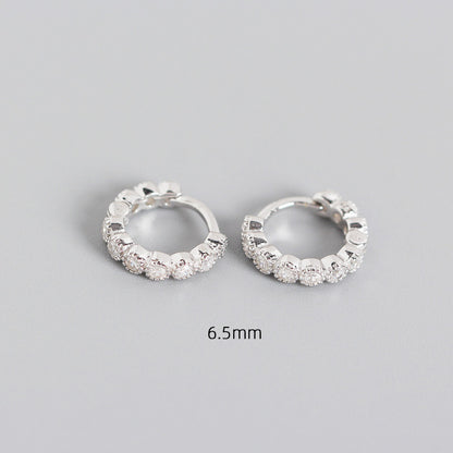 S925 Sterling Silver Geometric Diamond Ear Clip Wholesale Hello Jewelry