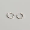 1 Pair Simple Style Geometric Circle Plating Sterling Silver Earrings