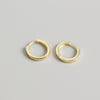 1 Pair Simple Style Geometric Circle Plating Sterling Silver Earrings