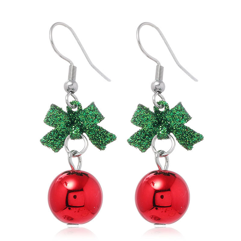 Simple Christmas Bell Santa Claus Irregular Earrings Wholesale Gooddiy