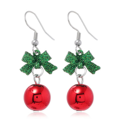 Simple Christmas Bell Santa Claus Irregular Earrings Wholesale Gooddiy