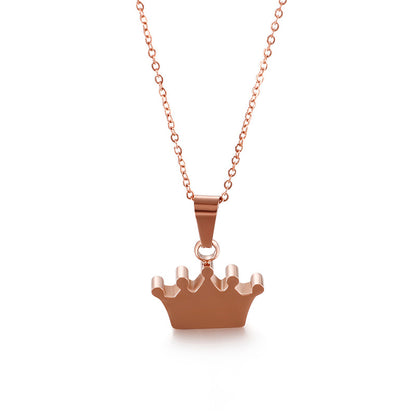 Fashion Stainless Steel Golden Crown Necklace Wholesale Gooddiy