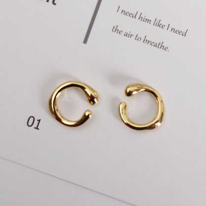 Novelty Geometric Solid Color Alloy Plating Women's Ear Clips