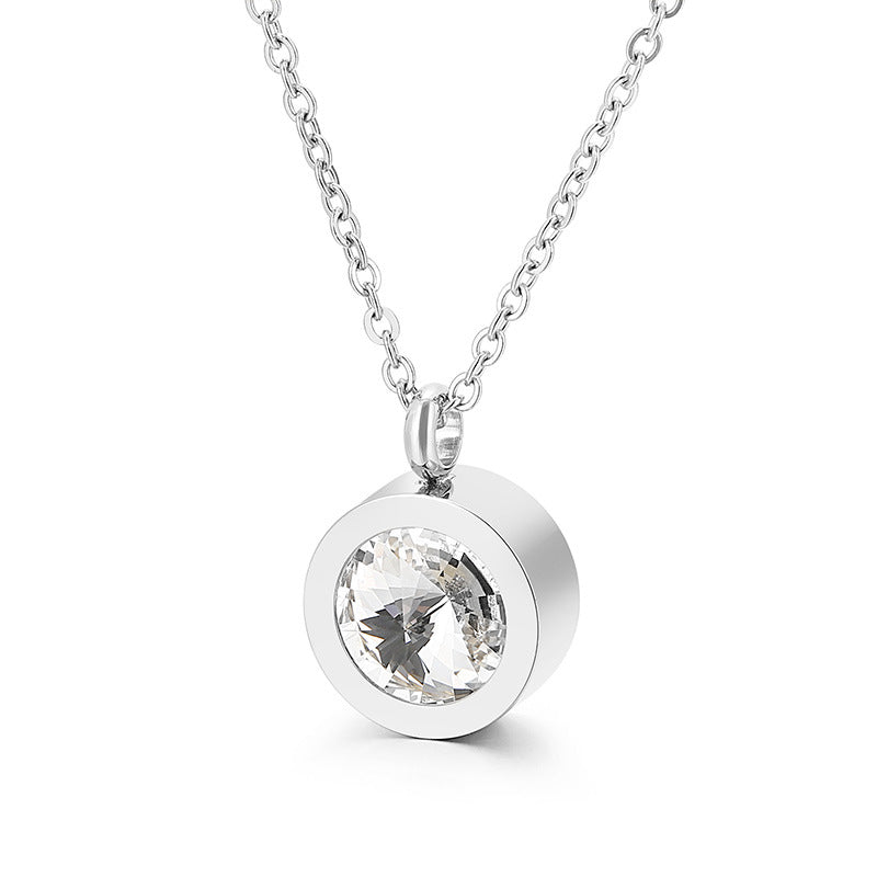 Fashion Round Titanium Steel Plating Necklace