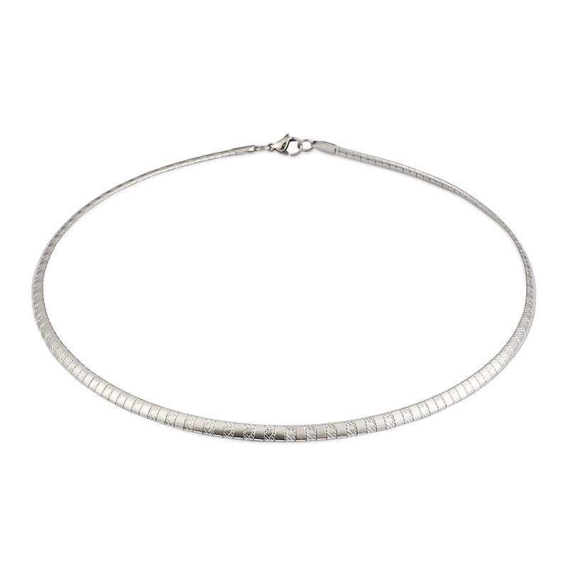 Simple Stainless Steel Pattern Neckalce Wholesale Gooddiy