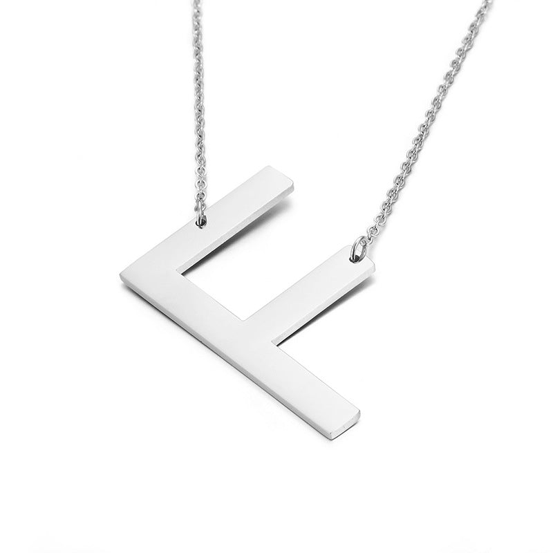 Fashion Simple 26 English Letter Stainless Steel Necklace Wholesale Gooddiy