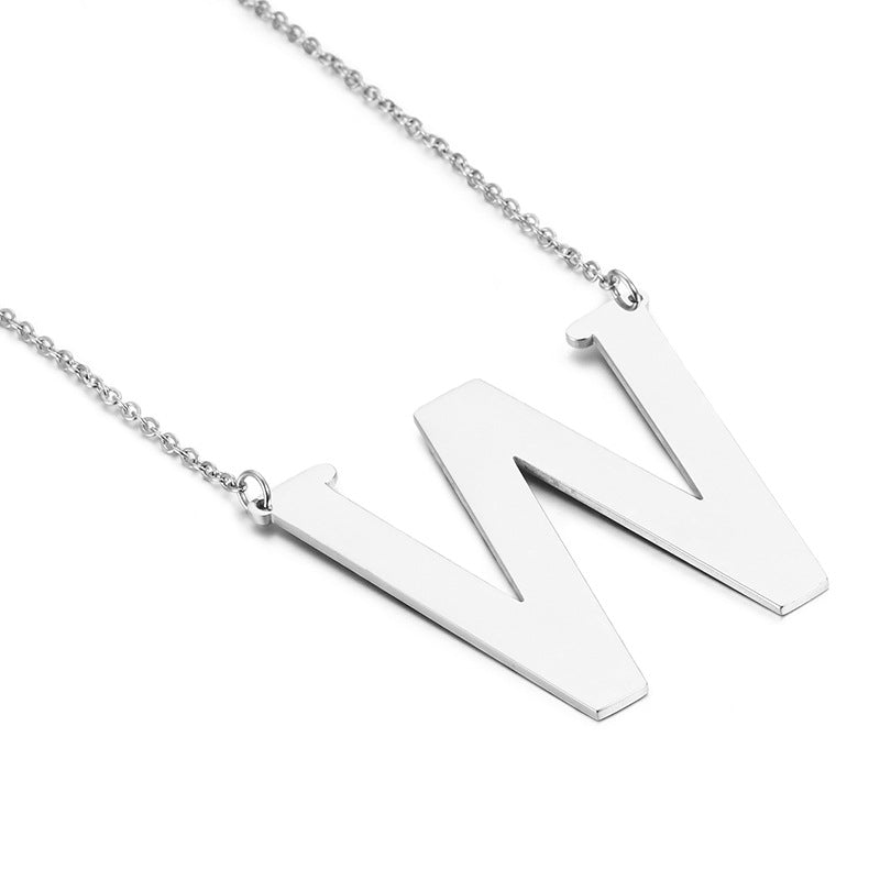 Fashion Simple 26 English Letter Stainless Steel Necklace Wholesale Gooddiy