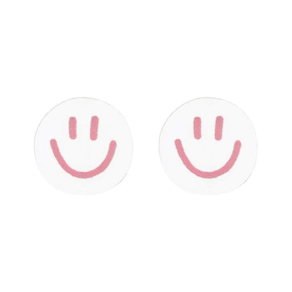 Cartoon Smiley Resin Transparent Smiley Earrings Wholesale Gooddiy