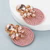 Fashion Water Droplets Diamond Alloy Artificial Gemstones Earrings