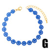 New Multicolor Hollow Smiley Face Splicing Bracelet Wholesale Gooddiy