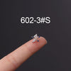 Korean Fashion Inlaid Color Zircon Fine Needle Stainless Steel Ear Studs Wholesale Gooddiy