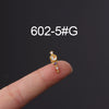 Korean Fashion Inlaid Color Zircon Fine Needle Stainless Steel Ear Studs Wholesale Gooddiy