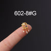 Korean Fashion Inlaid Color Zircon Fine Needle Stainless Steel Ear Studs Wholesale Gooddiy