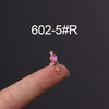 Korean Fashion Inlaid Color Zircon Fine Needle Stainless Steel Ear Studs Wholesale Gooddiy