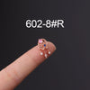 Korean Fashion Inlaid Color Zircon Fine Needle Stainless Steel Ear Studs Wholesale Gooddiy