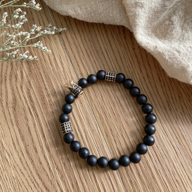 Black Volcanic Stone Beaded Bracelet Wholesale Gooddiy