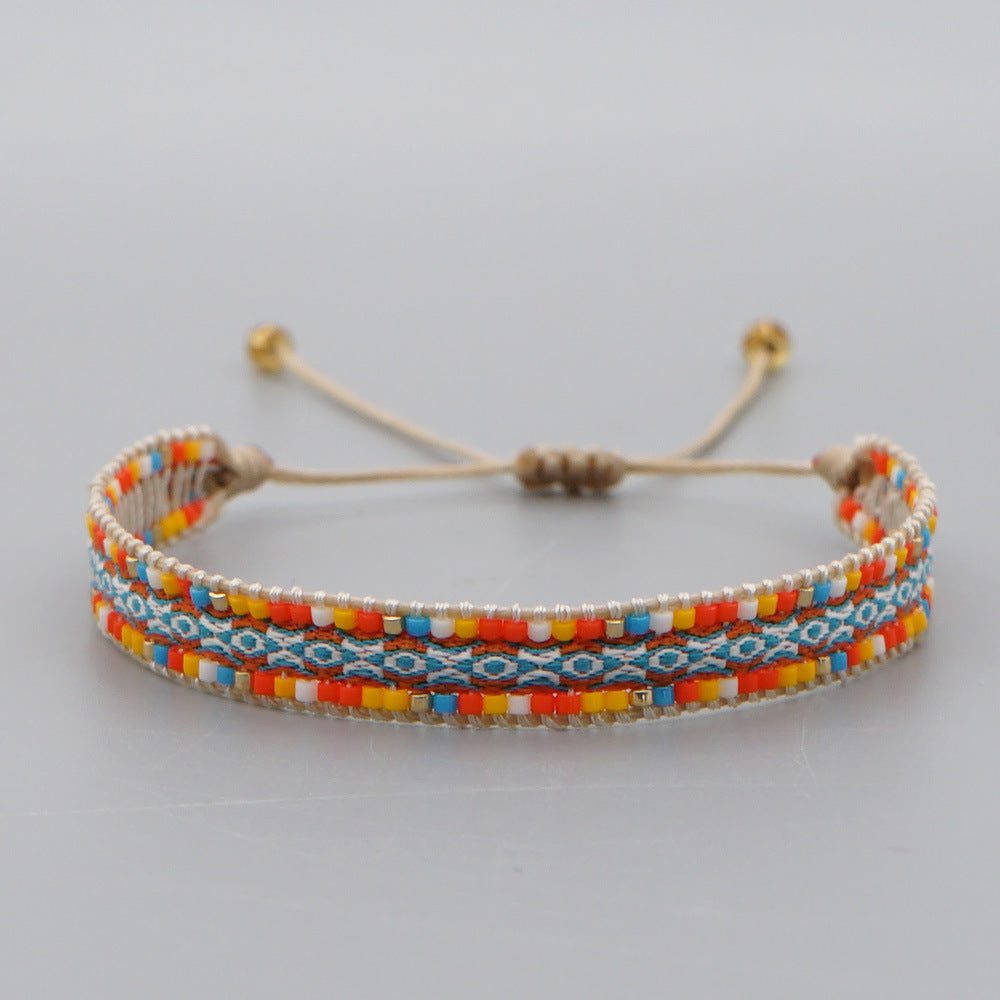 Palm Beaded Miyuki Bead Woven Geometric Multi-layered Bracelet Wholesale Jewelry Gooddiy