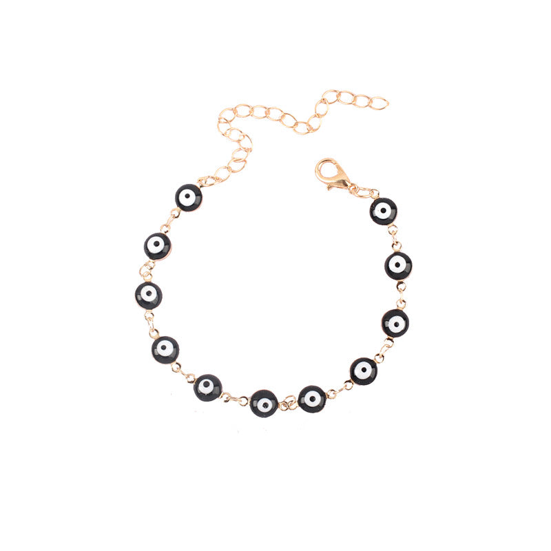 Bohemian Style Colorful Retro Devil Eyes Necklace Bracelet Anklet Combination Accessories