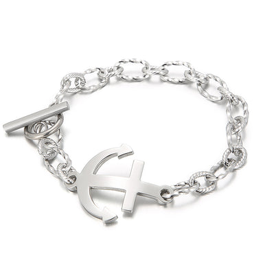 Stainless Steel Anchor Shape Ot Buckle Chain Bracelet Wholesale Jewelry Gooddiy