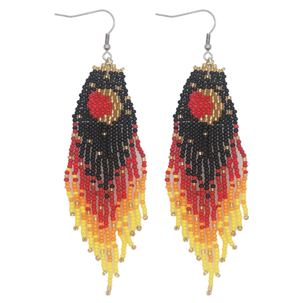 Bohemian Ethnic Hand-woven Tassel Long Earrings