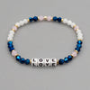 Bohemian Style Color Crystal Letter Beaded Small Bracelet