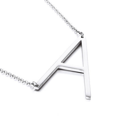 Fashion Simple 26 Letter Stainless Steel Necklace Wholesale Gooddiy