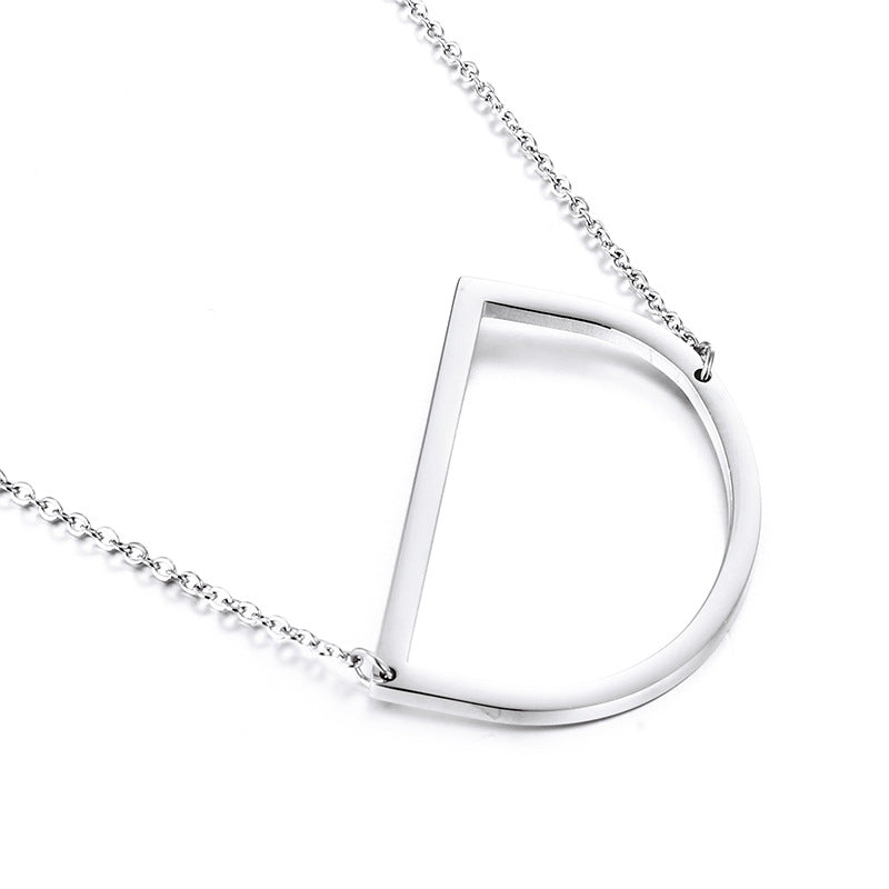 Fashion Simple 26 Letter Stainless Steel Necklace Wholesale Gooddiy