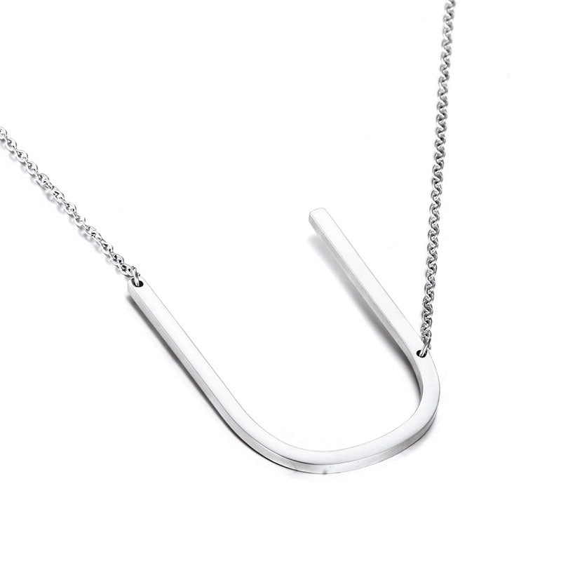 Fashion Simple 26 Letter Stainless Steel Necklace Wholesale Gooddiy