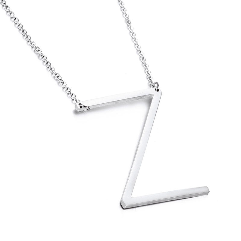 Fashion Simple 26 Letter Stainless Steel Necklace Wholesale Gooddiy