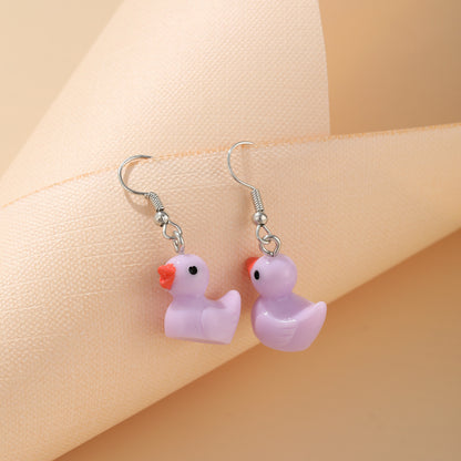 Simple Style Cartoon Character Silica Gel No Inlaid Earrings