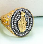 Retro Virgin Mary Diamond Ring Wholesale