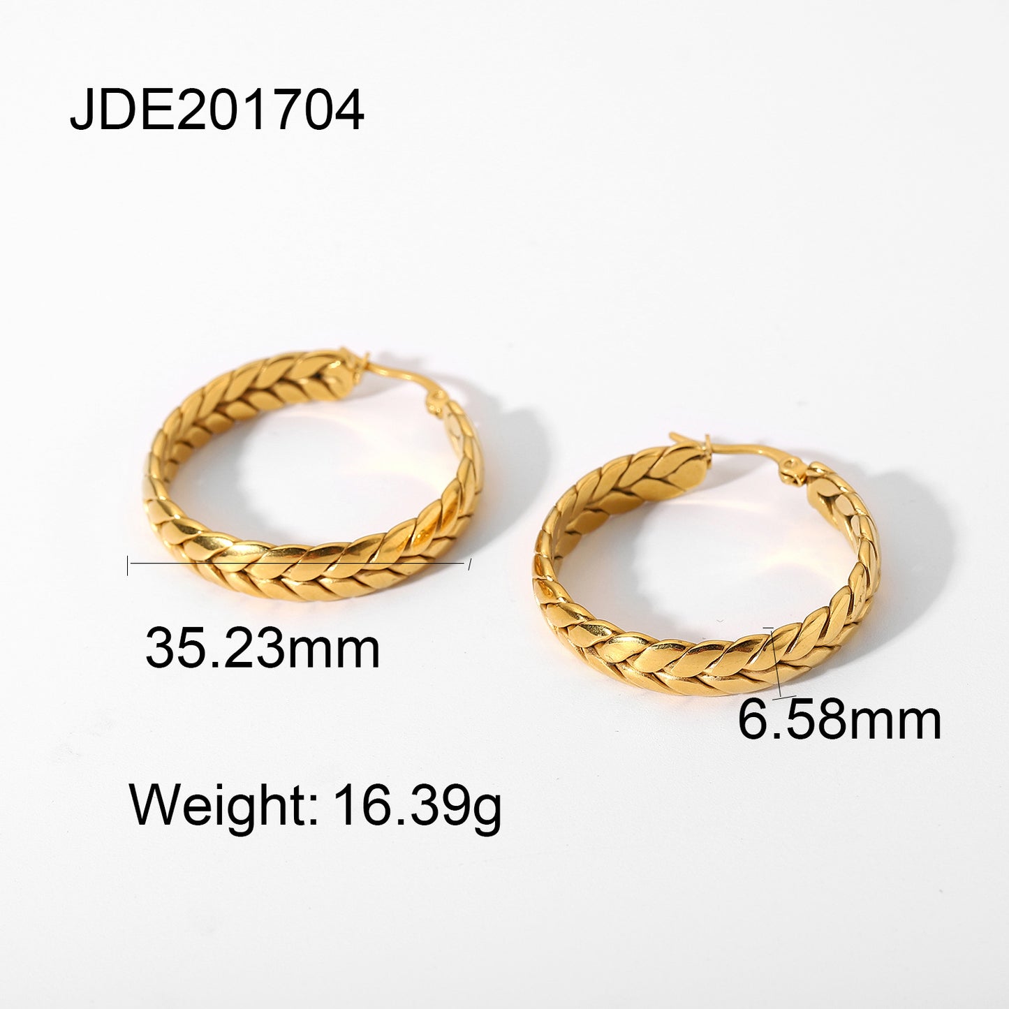 New 18k Stainless Steel Wheat Ear Hoop Earrings Wholesale Gooddiy