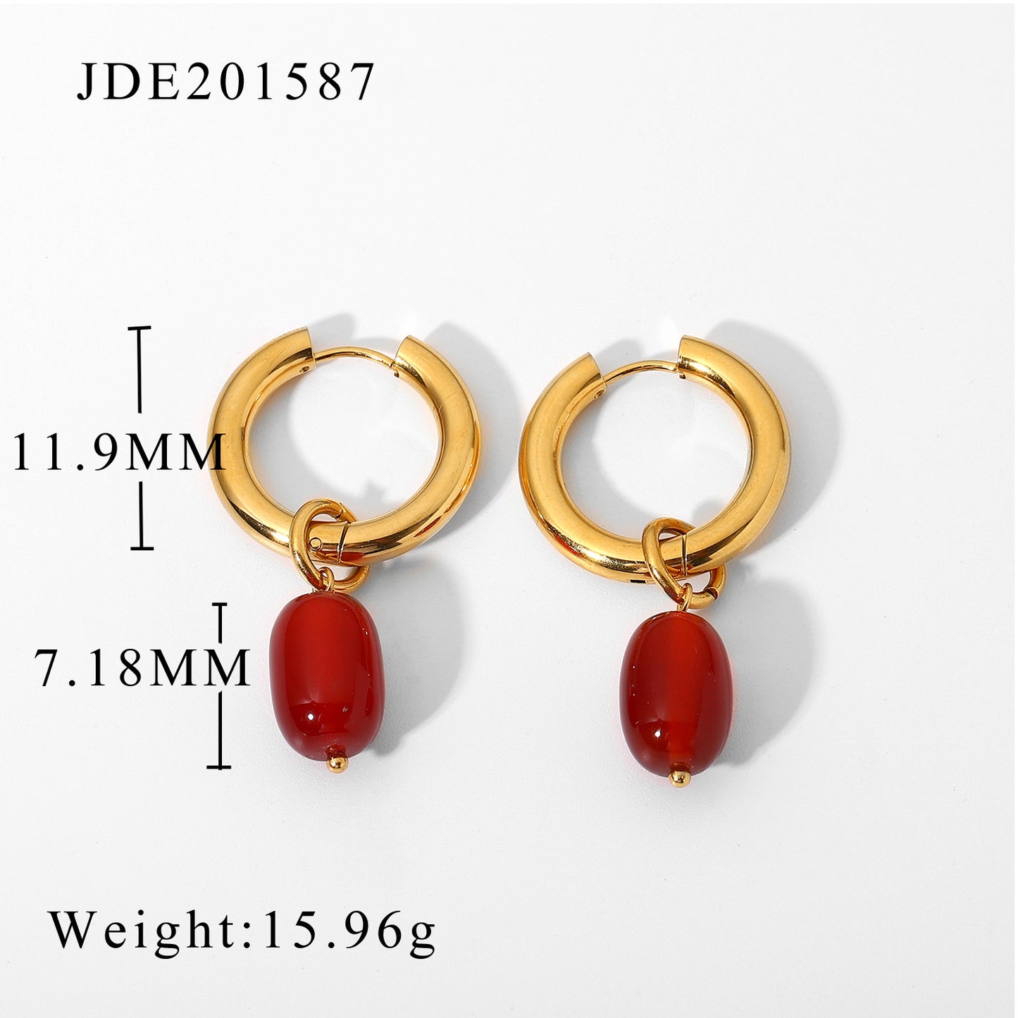 Circle Plating Stainless Steel No Inlaid Gold Plated Earrings