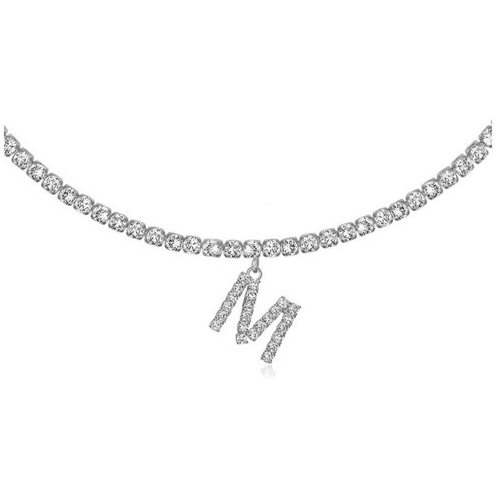 26 English Letter Diamond Pendant Necklace Wholesale Gooddiy