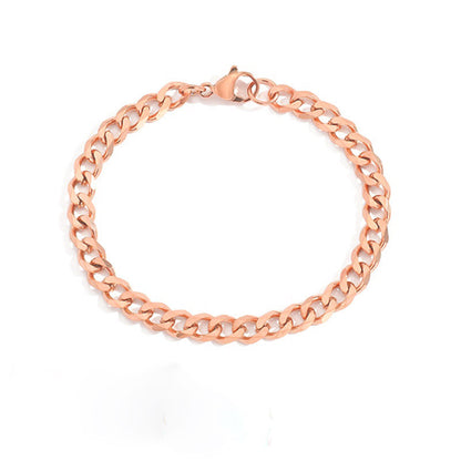 Retro Simple Twist Chain 14k Gold Plated Stainless Steel Bracelet