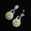 Pink Crystal Set Earrings Ring Necklace Retro Exquisite Zircon Earrings Pendant Special-interest Design Simple Ring