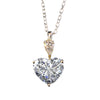 Temperament Light Luxury Niche Simple Love Personality Yellow Zircon Pendant Imitation Moissan Diamond Necklace