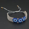 Miyuki Rice Beads Hand-woven Demon Eye Bracelet Personality Ethnic Style Jewelry