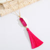 Geometric Resin Necklace Multicolor Pendant Tassel Sweater Chain Autumn And Winter New Chain