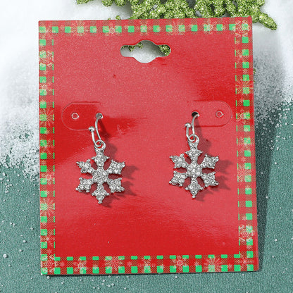 Christmas Plating Alloy No Inlaid Earrings Ear Studs