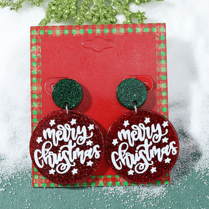 Christmas Plating Alloy No Inlaid Earrings Ear Studs